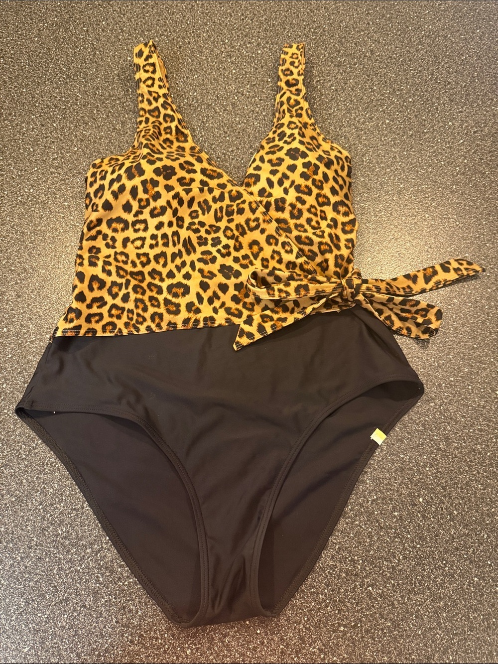 Women’s summersalt The Perfect Wrap One-Piece Leopard Swimsuit - size 10